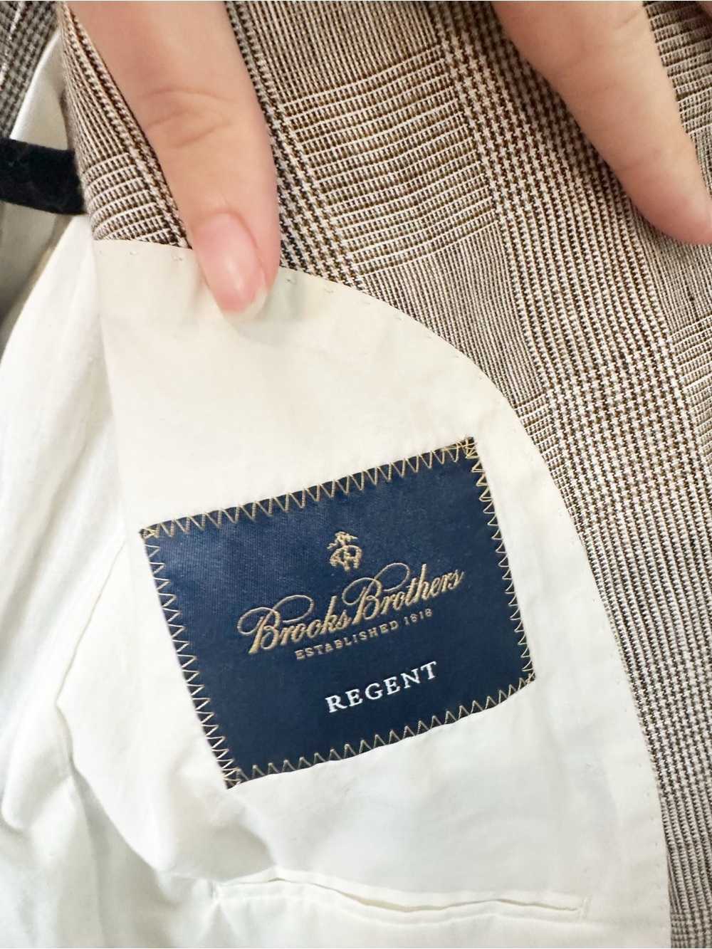 Brooks Brothers Regent Blazer Suit Set 100% Linen Solbiati Fabric 42R / W36 - Picture 7 of 10